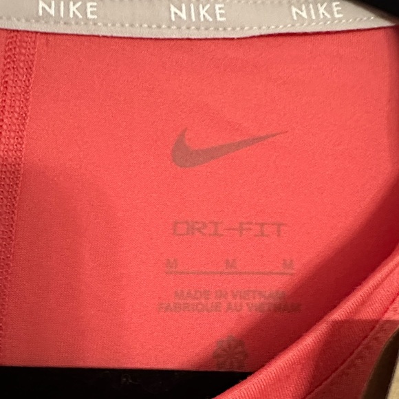 Nike Women's Bright Coral Crop Top - Picture 3 of 4